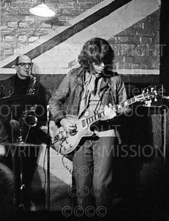 Mick Taylor fotograferad 17/3-1968 på Klubb Bongo i Malmö med John Mayall & the Bluesbreakers. Mick var medlem i The Rolling Stones 1969-1974